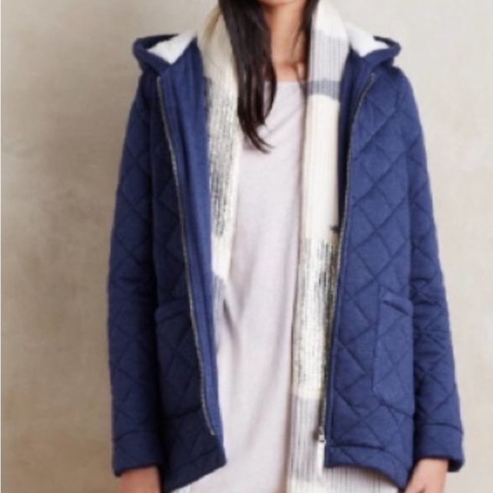 “Anthropologie” Sunday Saturday Gwynn, hooded quilted jacket; size XS - Picture 3 of 15